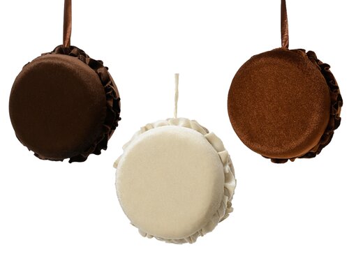 Decoris Koekje polyester fluweel d20h9cm a3