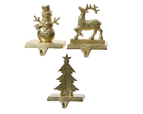 Decoris Kousenhaak aluminium 3ass L.12cm x W.5cm x H.12cm