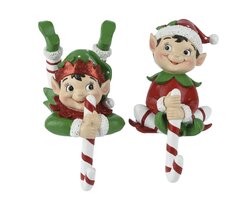 Decoris Kousenhaak polyresin elf 2ass - afbeelding 2