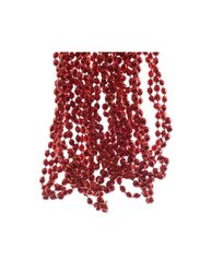 Decoris Kralenketting diamant l270cm rood