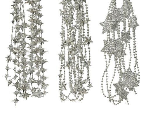 Decoris Kralenketting ster l270cm zlvr a3