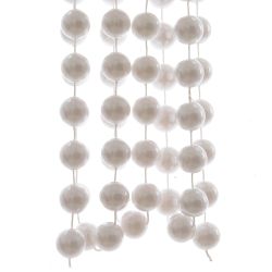 Decoris Kralenslinger xxl polystyreen shiny winterwit dia2cm x L.270cm