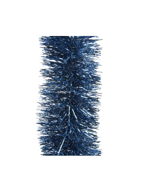 Decoris Lametta guirlande pet shiny nachtblauw dia10cm x H.270cm