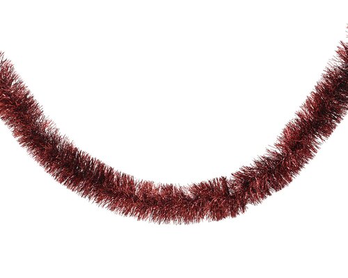 Decoris Lametta guirlande pet ossenbloed dia10cm x H.270cm