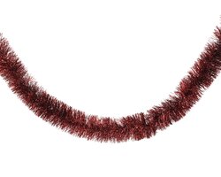 Decoris Lametta guirlande pet ossenbloed dia10cm x H.270cm