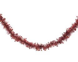 Decoris Lametta guirlande pet ossenbloed dia9cm x H.270cm