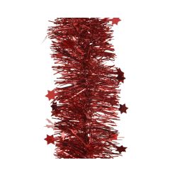 Decoris Lametta guirlande pet shiny stars kerstrood dia9cm x H.270cm