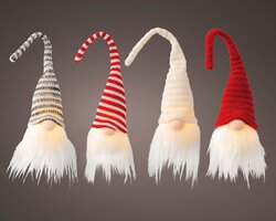 Decoris LED gnoom polyester steady BO binnen 4kl.ass