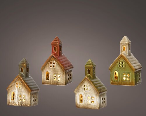 Lumineo LED huis keramiek steady binnen 4col ass