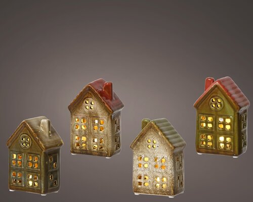 Lumineo LED huis keramiek steady binnen 4col ass