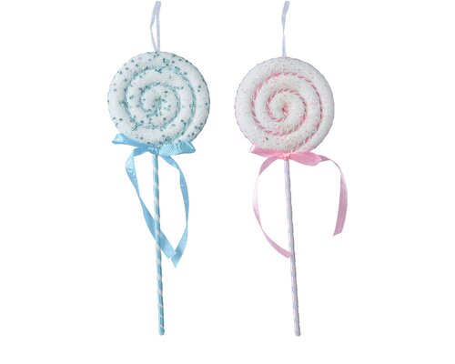 Decoris Lolly op draad foam 2kl.ass