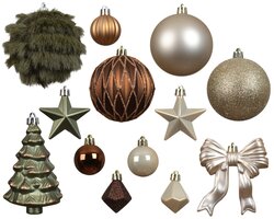 Decoris Mix box polystyreen shiny - matt - glitter mix - afbeelding 2