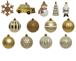 Decoris Mix Ornamenten Goud - afbeelding 2