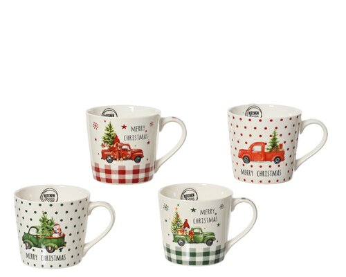 Decoris Mok porselein 4ass