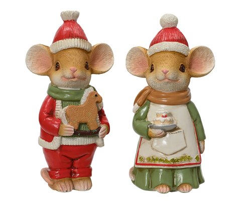 Decoris Muis polyresin standing 2ass