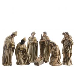 Decoris nativity set with 7 figures gold