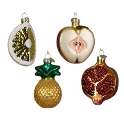 decoris Orn.glas fruit b5h7cm 4 assorti 1 stuk