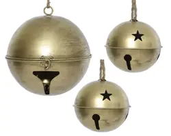 Decoris Orn.ijzer klok d14cm goud