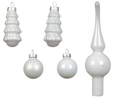 Decoris Ornament glas enamel - matt mix - afbeelding 2