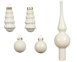 Decoris Ornament glas enamel - matt mix - afbeelding 2