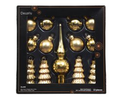 Decoris Ornament glas shiny - matt mix - afbeelding 1