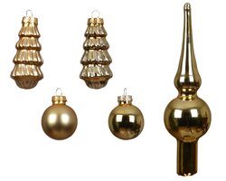 Decoris Ornament glas shiny - matt mix - afbeelding 2