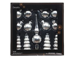 Decoris Ornament glas shiny - matt mix - afbeelding 1