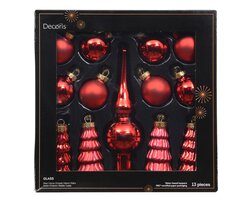 Decoris Ornament glas shiny - matt mix - afbeelding 1