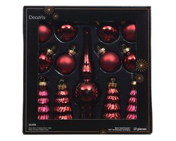 Decoris Ornament glas shiny - matt mix - afbeelding 1