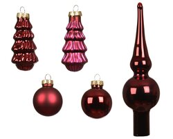 Decoris Ornament glas shiny - matt mix - afbeelding 2