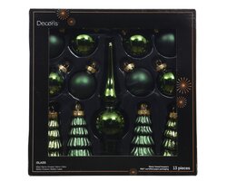 Decoris Ornament glas shiny - matt mix - afbeelding 1