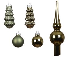 Decoris Ornament glas shiny - matt mix - afbeelding 2
