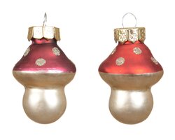 Decoris Paddenstoel glas with dots mix - afbeelding 2