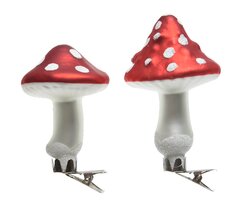 Decoris Paddenstoel op clip glas dots 2ass - afbeelding 2
