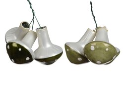 Decoris Paddenstoel op draad glas shiny - matt with white dots on top 2col ass - afbeelding 1