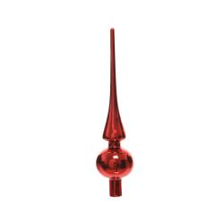 Decoris Piek glas shiny kerstrood dia6cm x H.26cm