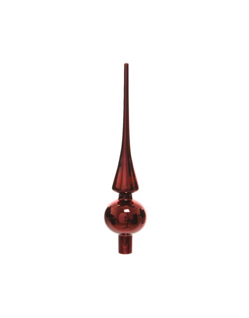 Decoris Piek glas shiny ossenbloed dia6cm x H.26cm
