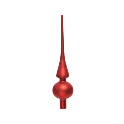 Decoris Piek glas matt kerstrood dia6cm x H.26cm