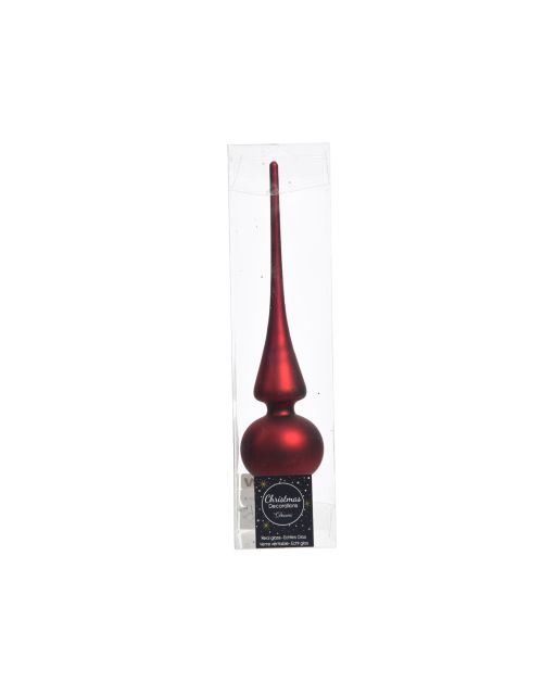 Decoris Piek glas matt ossenbloed dia6cm x H.26cm