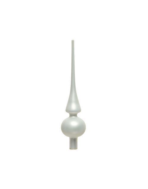 Decoris Piek glas matt winterwit dia6cm x H.26cm