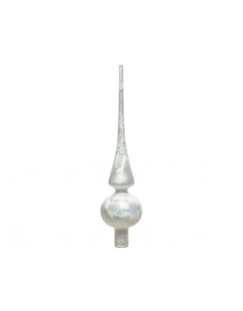 Decoris Piek glas matt wit ijslak dia6cm x H.26cm