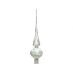 Decoris Piek glas matt wit ijslak dia6cm x H.26cm