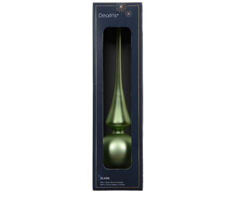 Decoris Piek glas matcha green dia6cm x H.26cm - afbeelding 1