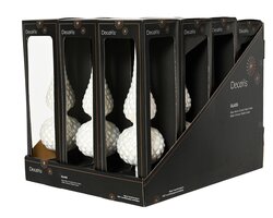 Decoris Piek glas matt with glitter on top and edge 2ass - afbeelding 2