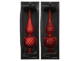 Decoris Piek glas matt with glitter on top and edge 2ass - afbeelding 1