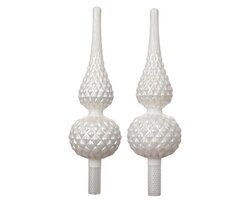 Decoris Piek glas matt with glitter on top and edge 2ass - afbeelding 3