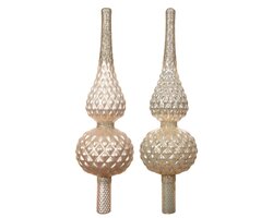 Decoris Piek glas matt with glitter on top and edge 2ass - afbeelding 3