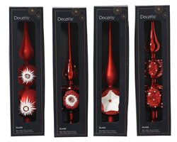 decoris treetopper big 4ass Christmas red