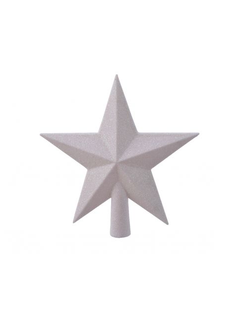 Decoris Piek Plastic Ster Glitter Wit/Iris 4.2x19x19cm