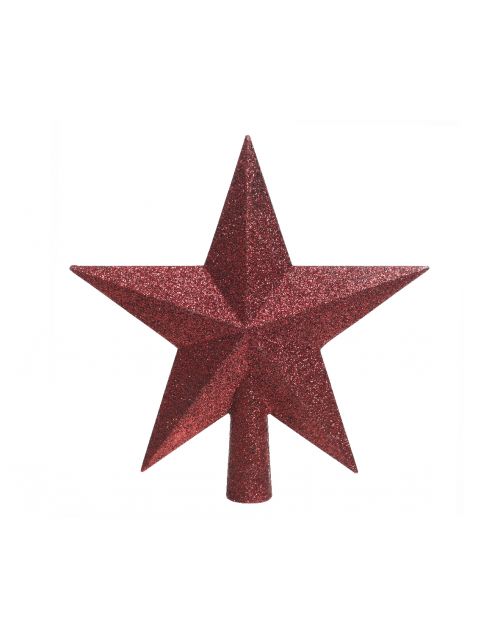 Decoris Piek polystyreen glitter ossenbloed L.4.2cm x W.19cm x H.19cm